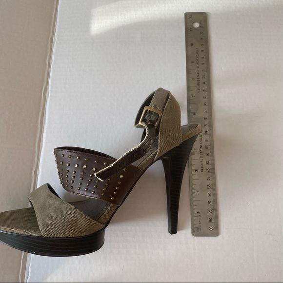 Attitude by Jay Manuel Earthy Studded Sandals Heels - Picture 8 of 13